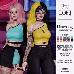 Loki • Heather Split Color Top • Cyber Fair | June '21