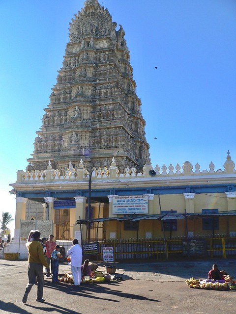 Mysore, Chamundi Hill Hindu temple gopuram