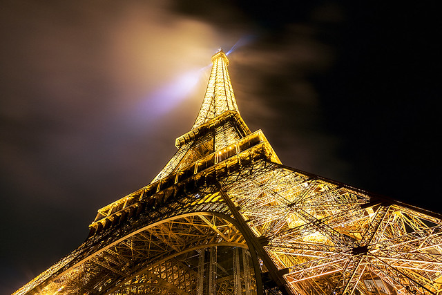 Night, Eiffel Tower, Paris, France