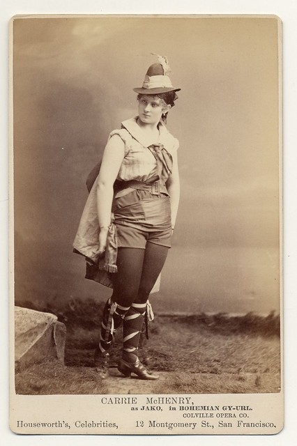 1890. Carrie McHenry as Jako in Bohemian Gy-url [sic], Colville Opera Company.