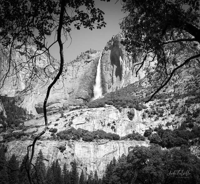 Yosemite Falls, B & W.