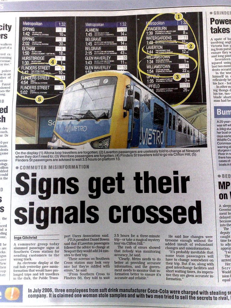 MX: 2/6/2011 - The many errors of the Southern Cross station screens