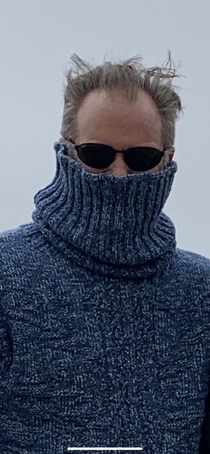 Turtleneck Style At A Windy Beach