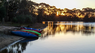 Sunset over the Lake at Kyneton Bushland Resort