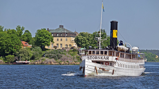 The classic steam ship S/S Storskär in Stockholm