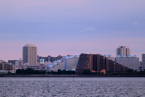 chiba japan urayasu sunset sea seaside tokyobay water city cityscape sundown urban seascape asia