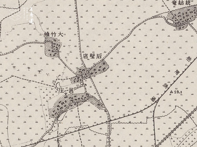1921年日治台灣地圖上的三秀園