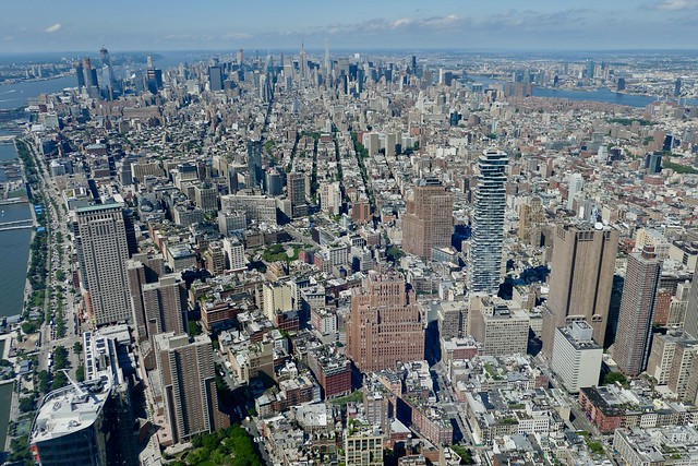Manhattan viewed from One World Trade Center, New York, June 2018