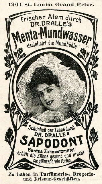 Werbeanzeige für Dr. Dralle's Menta Mundwasser