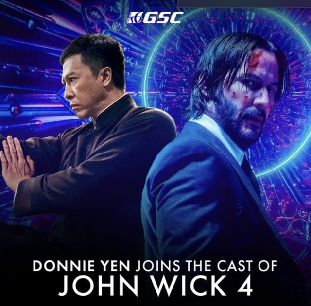 Donnie Yen Sah Sertai Keanu Reeves Untuk Filem John Wick 4