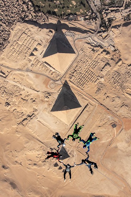 Award Winning Aerial Photography Skydiving Over The Great Pyramids Of Giza