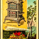Cottage Grand Stove -- about 1890 The Peckham Brothers,
were stove makers in Utica, New York

John Southwick Peckham was born in Troy, New York in 1803.
His brother Merritt Peckham was born in Utica, New York in 1813.

 
