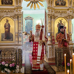 Божественная литургия Пасхальным чином в Воскресенско-Германовском храме Ульяновска