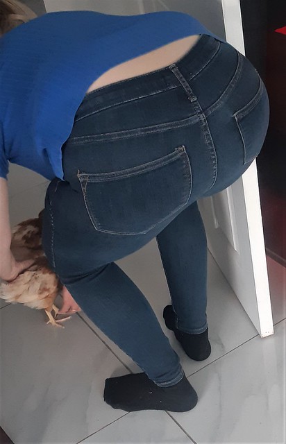wife in tight jeans