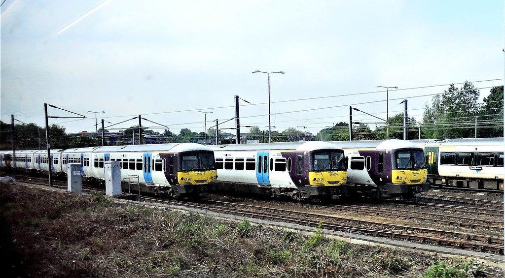 Electric Networker Units Stabled Withdrawn at Peterborough South Sidings.