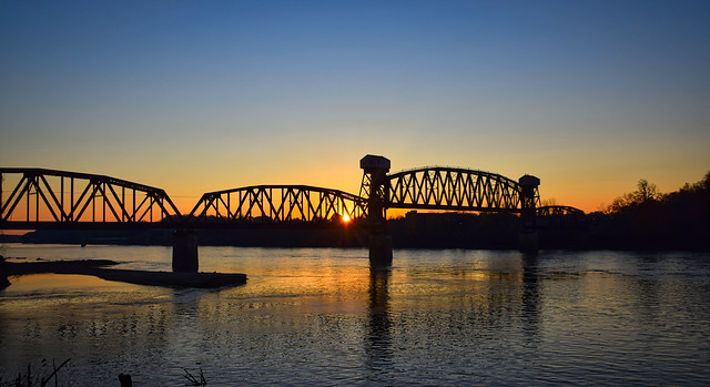 Sunrise over the Boonville Bridge