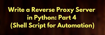 Write a Reverse Proxy  Server in Python: Part 4 (Shell Script for Automation)