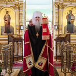 Божественная литургия Пасхальным чином в Воскресенско-Германовском храме Ульяновска