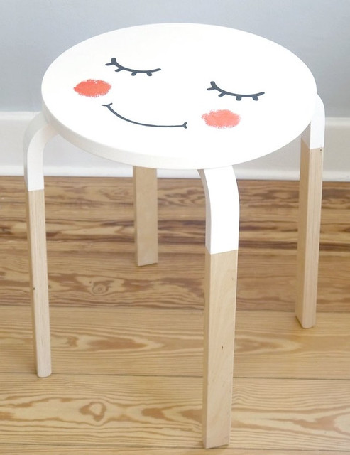 Smiley Face IKEA FROSTA Stool