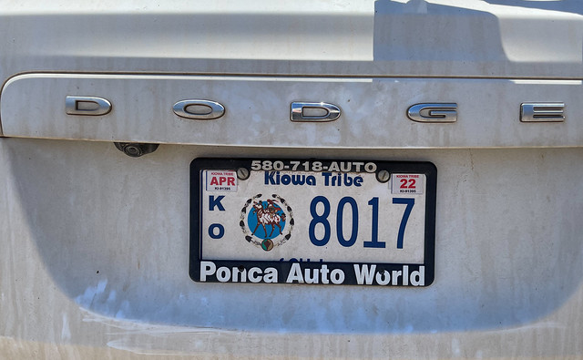 Kiowa Tribe License Plate