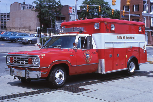 City of Wilmington Fire Department, Delaware - Rescue Co 1, 1975 Dodge