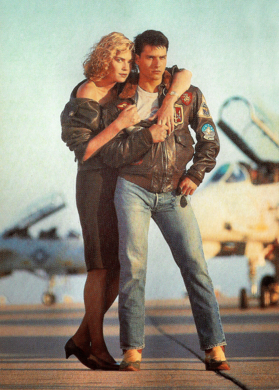 Kelly McGillis and Tom Cruise in Top Gun (1986)