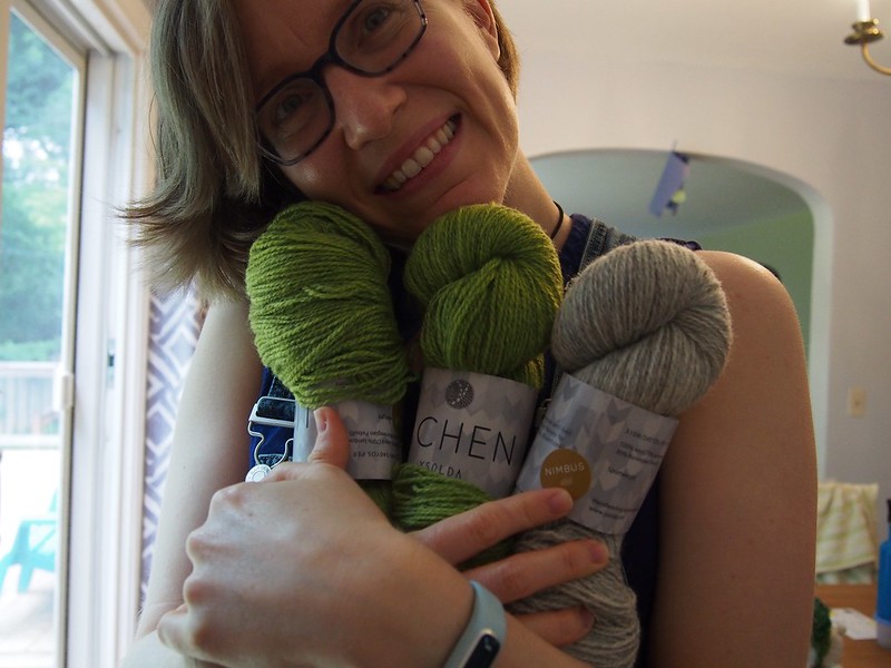 Lichen yarn from the Ysolda care package