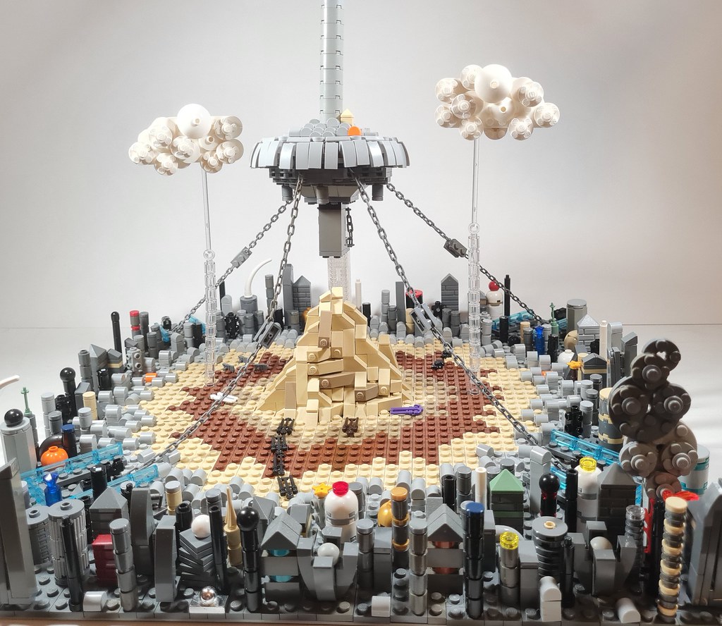 Zalem, the cloud city   From Alita battle Angel / Gunnm  Tensegrity Microscale  M'y new creation