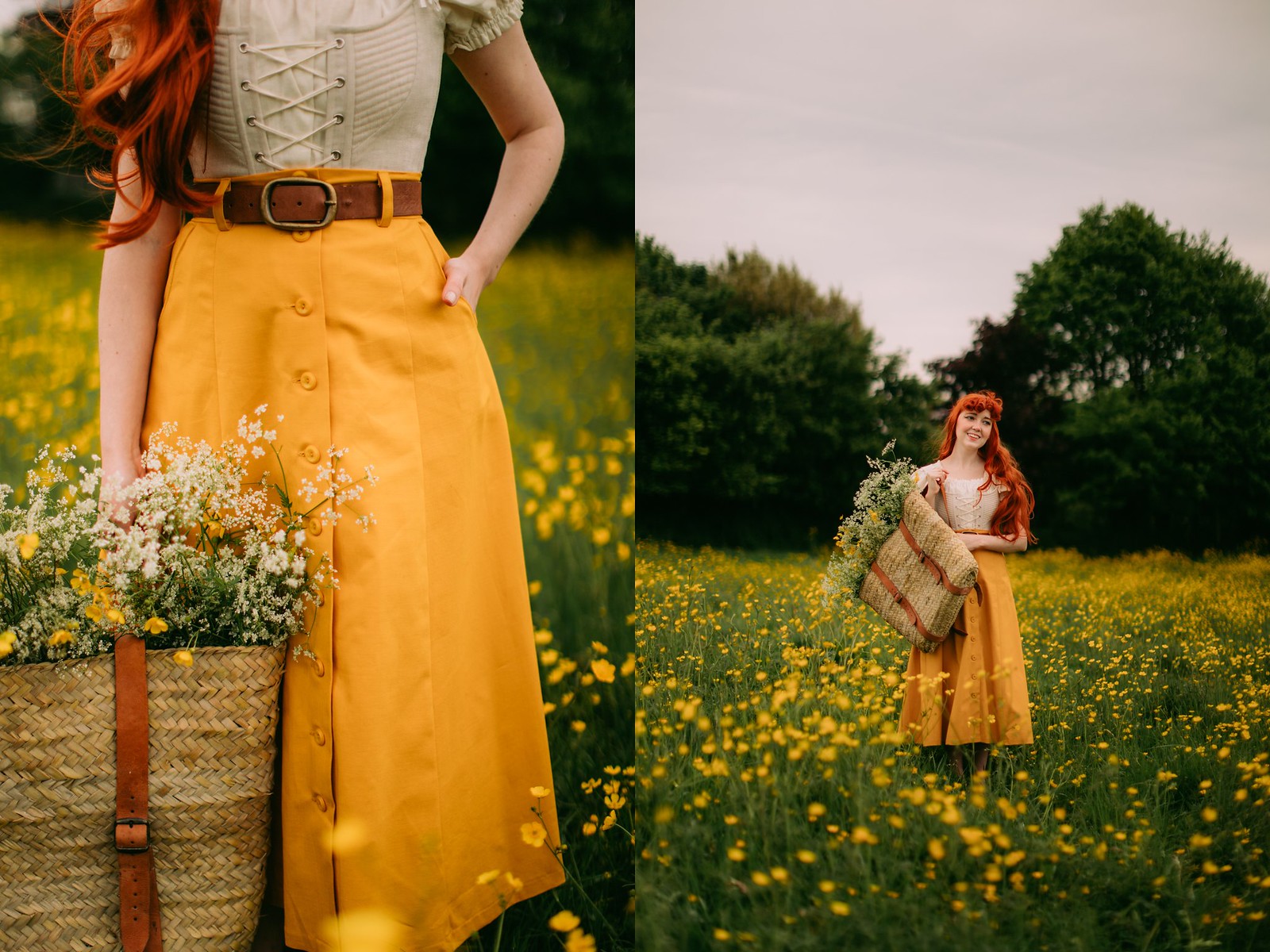 emmy design sweden, cottagecore dress, cottagecore aesthetic, hobbit fashion, hobbitcore, fairycore, buttercup field, summer fashion, folk fashion, cottagecore, cottagefairy