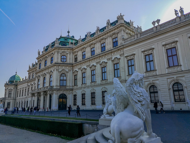 At Belvedere Palace in Vienna City.