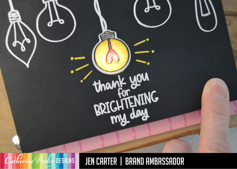 Jen Carter Bright Days Catherine Pooler Pear Blossom Thank You Bulb Lights on 1
