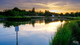 Emsworth Mill and Peter Pond at Sunset