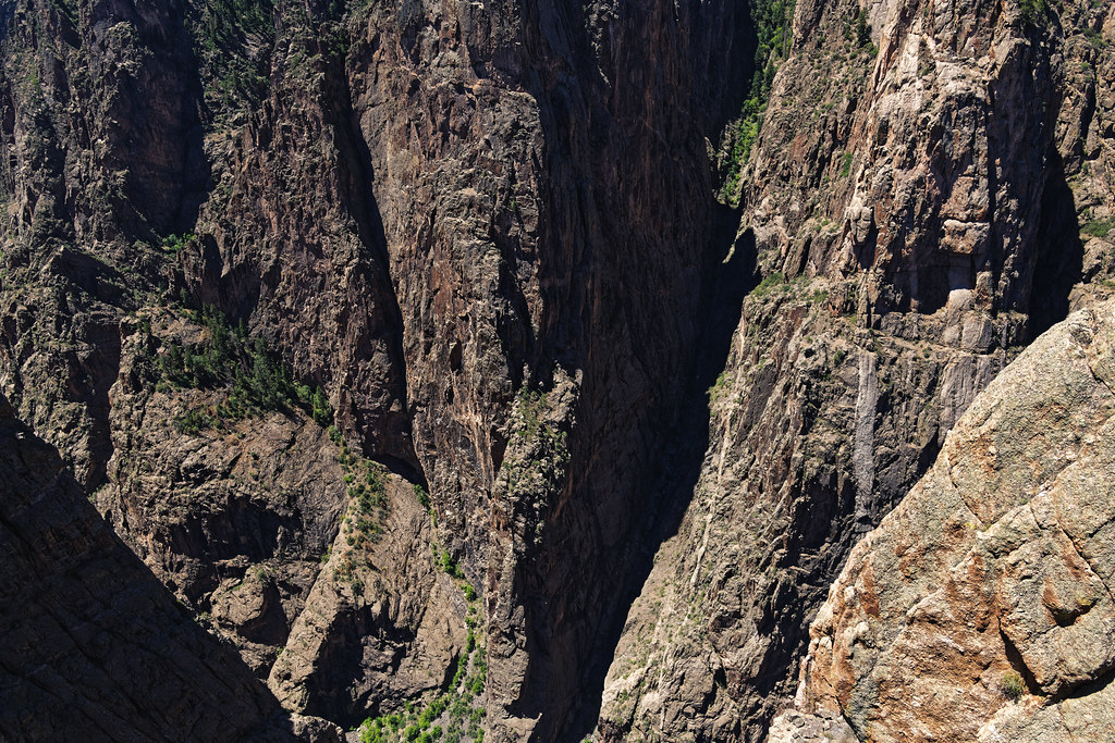 Tall Canyon Walls of the Gunnison While at the Balanced Rock View (Black Canyon of the Gunnison National Park)