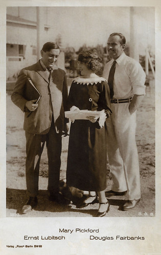 Ernst Lubitsch, Mary Pickford and Douglas Fairbanks