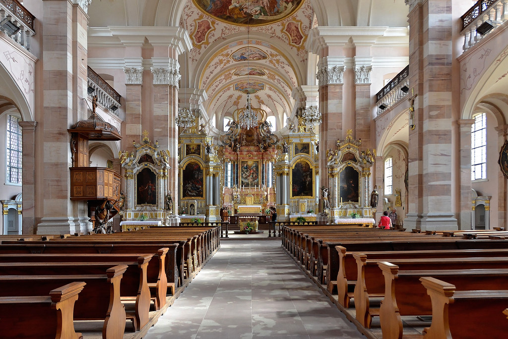Ebersmunster (Bas-Rhin) - Eglise abbatiale Saint-Maurice - Nef
