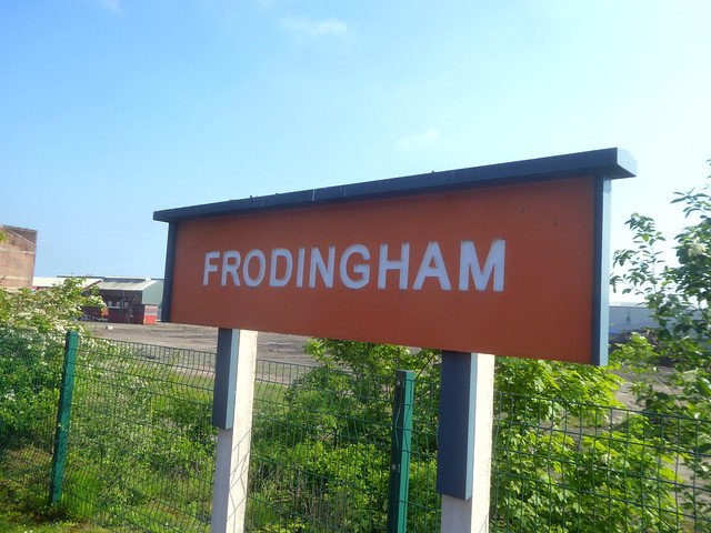 Frodingham station sign, Scunthorpe, Appleby Frodingham Railway