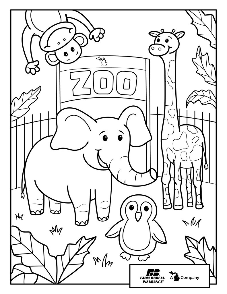 Zoo Coloring Page   Farm Bureau Insurance   Flickr