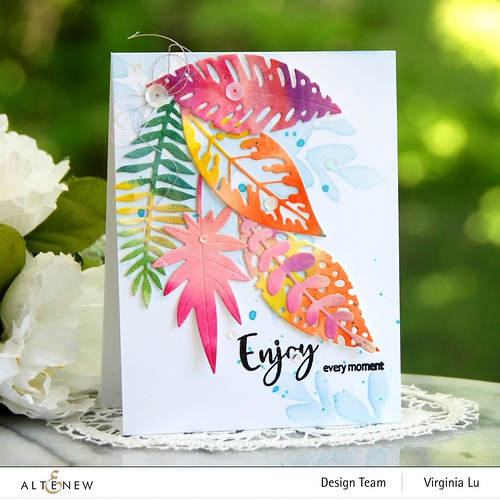 Altenew-Tropical Leaf Mix Die Set-Floral Drape Stencil-Simply Spring Stamp Set