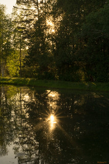 Coucher du soleil, réflexion - Beauce, Canada - 06454
