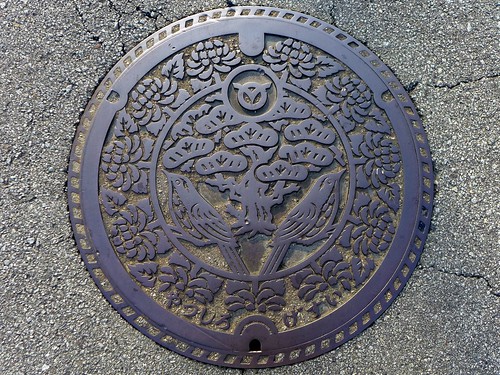 Yatsushiro Yamanashi, manhole cover （山梨県八代町のマンホール）