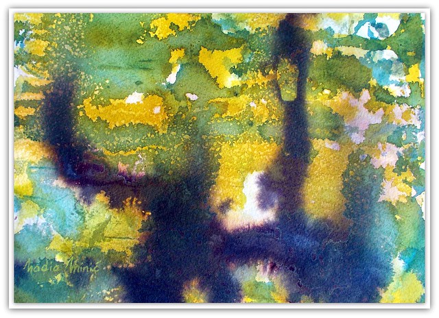 abstract watercolour:.....shadows meet and blend..