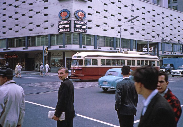 Toronto, street car, July 13, 1964