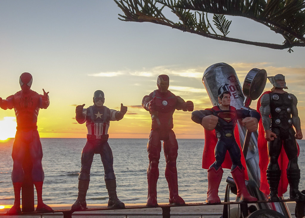 Superheros at Sunset