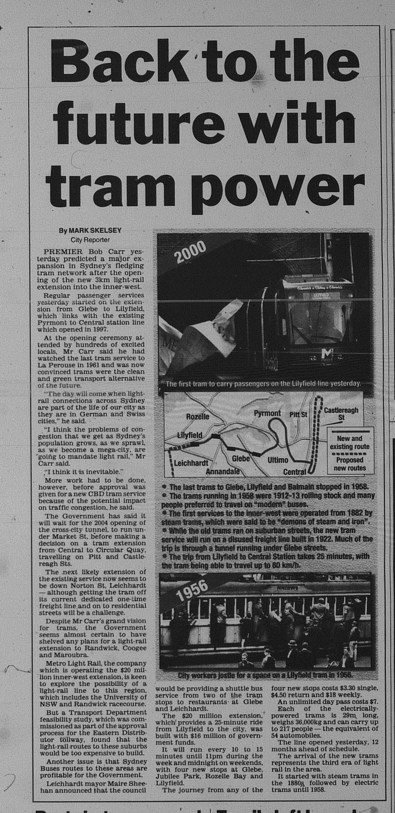 CBD light rail loop August 14 2000 daily telegraph 15