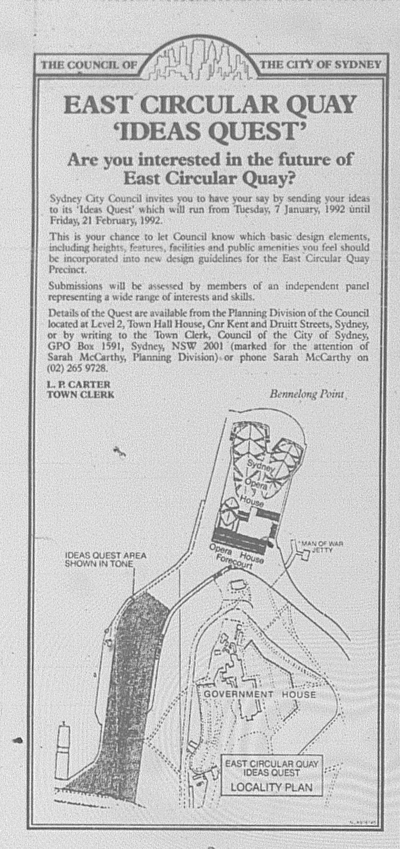 East Circular Quay visions Ad January 6 1992 daily telegraph 12