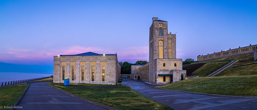 Sunrise at the RC Harris Water Treatment Plant in Toronto by suhail0001, Built between 1932 and 1941 and named after the commissioner of the Toronto Public Works, this is on