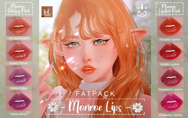 ✿{SUGARY} Monroe Lips Pack - Lelutka Evo✿