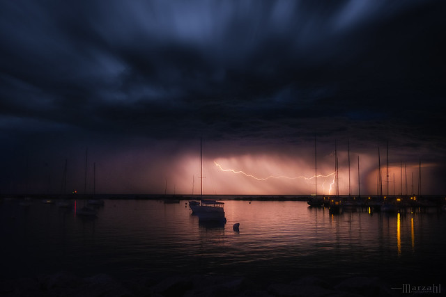 Storm over the yacht club
