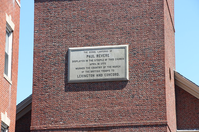 Historic Marker on the Steeple of Old North Church – Boston