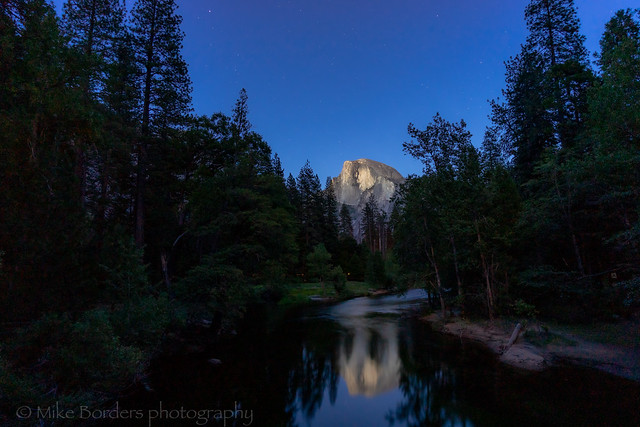 Half Dome and Merced after dark 1 (ver 2)